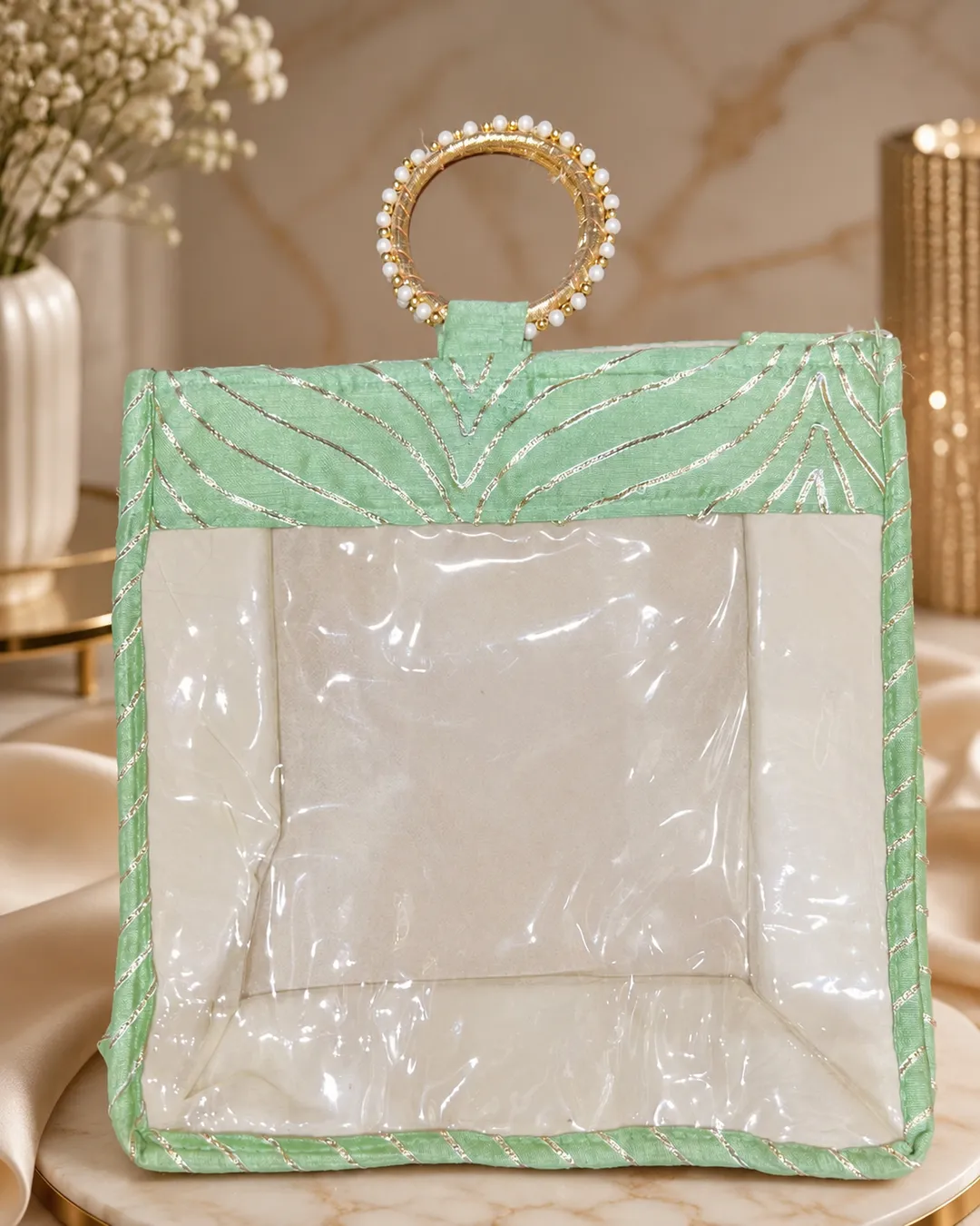 Mint Pearl Trousseau Bag