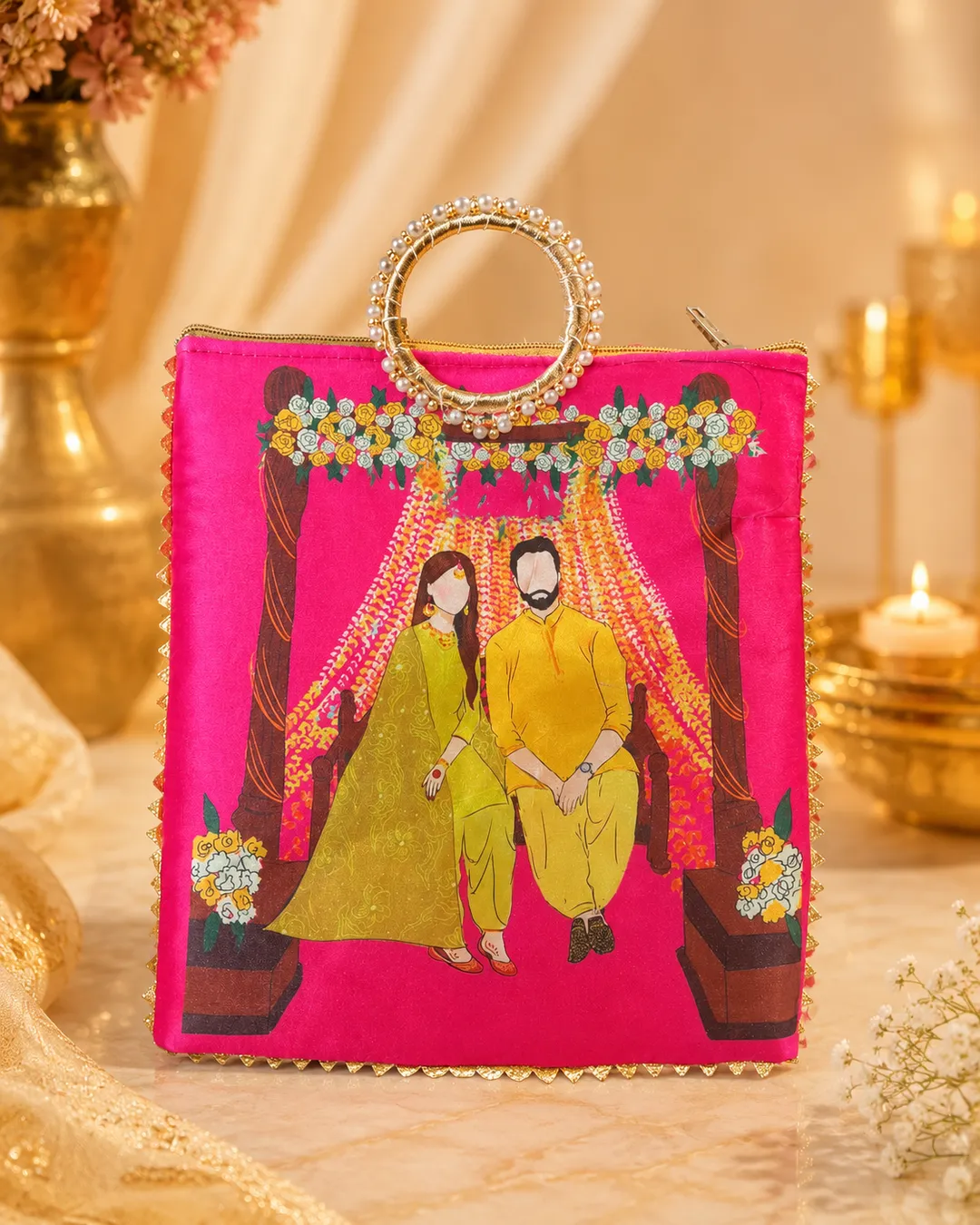 Wedding Couple Pearl Bag